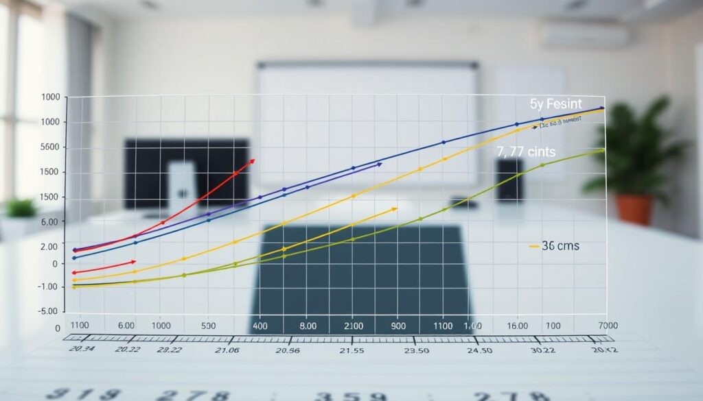 A detailed, professional-looking teaser EV calculation chart, featuring multiple colored lines and curves to represent different pricing models (6, 6.5, and 7-point costs). The foreground displays the chart elements, such as axes with clear numerical labels and distinct data points. The middle ground features a subtle grid background to emphasize the data, while the background is softly blurred, creating a clean and modern workspace environment. The lighting is bright and even, simulating a well-lit office space, with a slight focus on the chart to ensure clarity. The overall mood is analytical and informative, designed to engage the viewer in complex mathematical concepts related to sports betting strategies. The composition is professional and polished without any text or annotations. A detailed, professional-looking teaser EV calculation chart, featuring multiple colored lines and curves to represent different pricing models (6, 6.5, and 7-point costs). The foreground displays the chart elements, such as axes with clear numerical labels and distinct data points. The middle ground features a subtle grid background to emphasize the data, while the background is softly blurred, creating a clean and modern workspace environment. The lighting is bright and even, simulating a well-lit office space, with a slight focus on the chart to ensure clarity. The overall mood is analytical and informative, designed to engage the viewer in complex mathematical concepts related to sports betting strategies. The composition is professional and polished without any text or annotations.