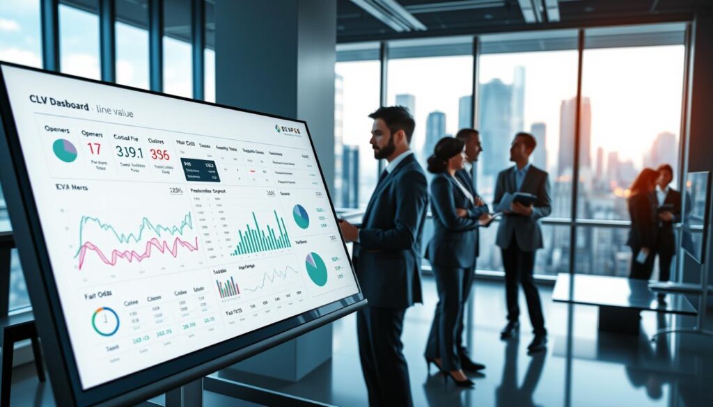 A modern, sleek closing line value dashboard displayed prominently in a bright, professional office environment. In the foreground, intricate graphs and charts showcasing key metrics like openers, closes, and fair odds are illuminated by soft, diffused lighting. The middle ground features a diverse group of business professionals, dressed in smart business attire, analyzing data on large monitors. They exhibit focused expressions, revealing a sense of collaboration and determination. In the background, large windows offer a view of a bustling cityscape, hinting at a vibrant, competitive market. The atmosphere is dynamic, suggesting innovation and analytical prowess, with a color palette of blues and greens conveying professionalism and trust. The composition captures the essence of building a CLV dashboard in a high-stakes business context. A modern, sleek closing line value dashboard displayed prominently in a bright, professional office environment. In the foreground, intricate graphs and charts showcasing key metrics like openers, closes, and fair odds are illuminated by soft, diffused lighting. The middle ground features a diverse group of business professionals, dressed in smart business attire, analyzing data on large monitors. They exhibit focused expressions, revealing a sense of collaboration and determination. In the background, large windows offer a view of a bustling cityscape, hinting at a vibrant, competitive market. The atmosphere is dynamic, suggesting innovation and analytical prowess, with a color palette of blues and greens conveying professionalism and trust. The composition captures the essence of building a CLV dashboard in a high-stakes business context.