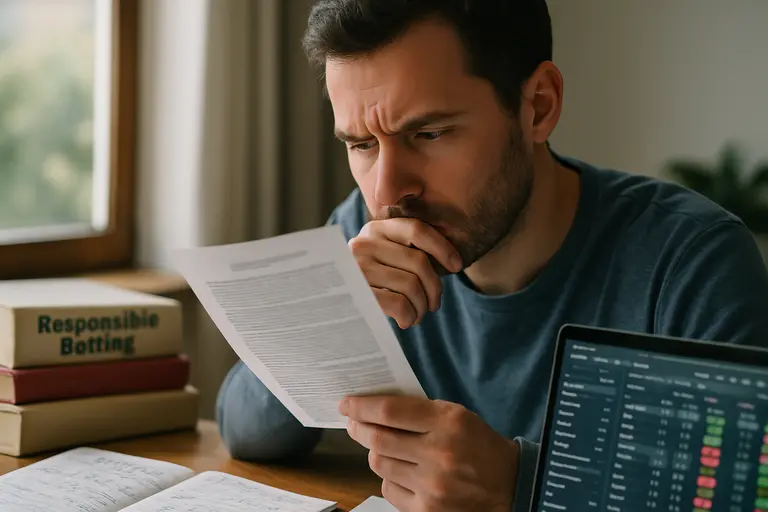 A person reviewing identity checks and market rules before placing money