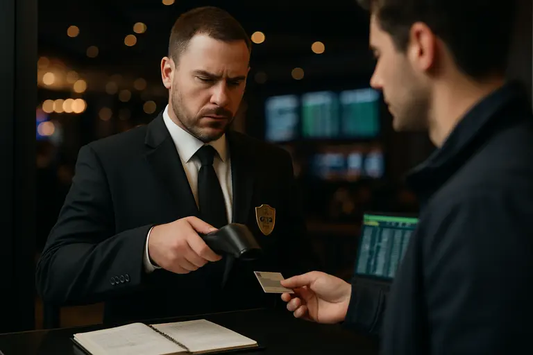 Adult reviewing betting rules on a phone in a quiet seating area