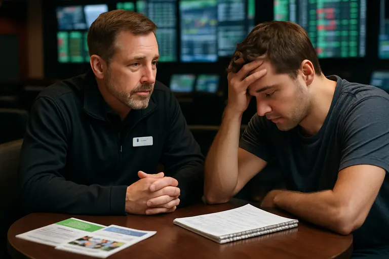 Adult reviewing limit settings in a betting app before an event