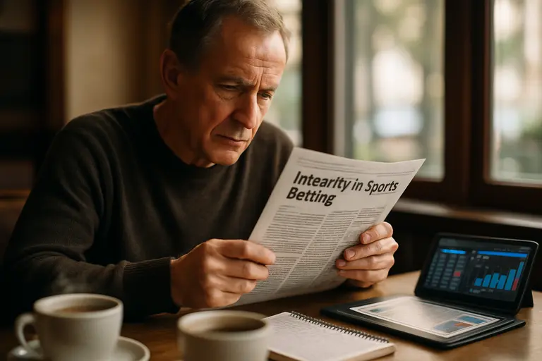 Research notes and betting market charts spread across a desk