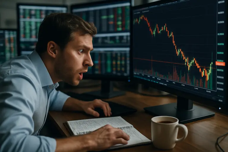 Analyst reviewing charts that show spreads, volume, and market availability