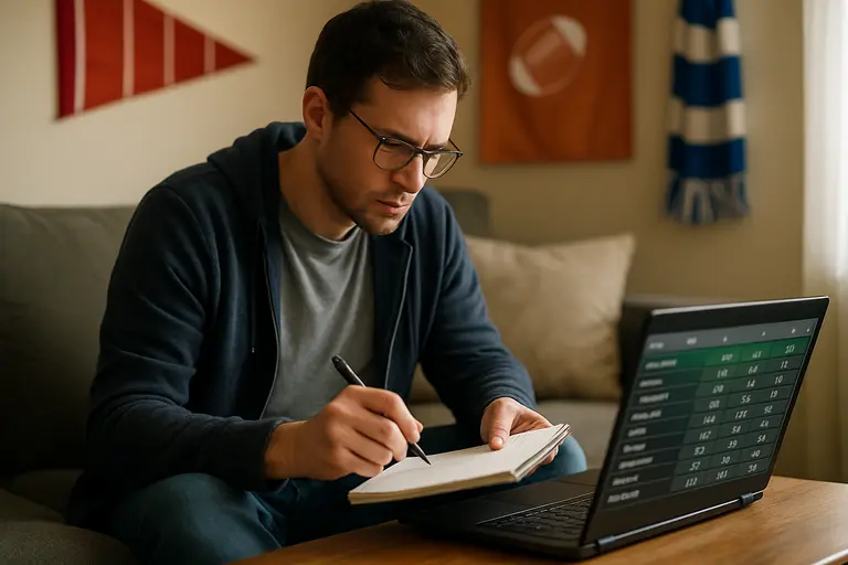Two betting apps compared side by side on a desk