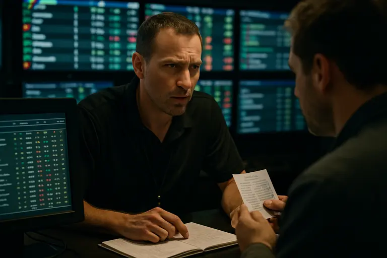 Bettor comparing sportsbook odds and contract prices before a game